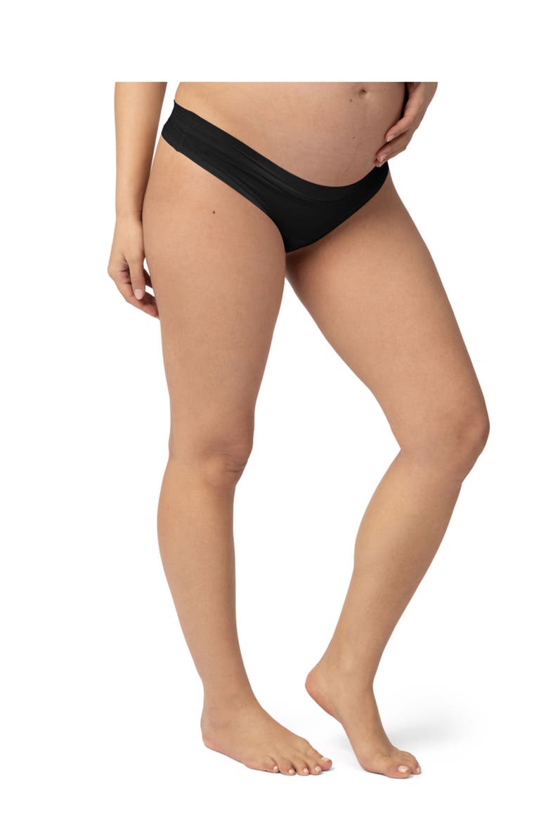 Kindred Bravely Grow with Me Maternity 
Postpartum Thong, Alternate, color, Black