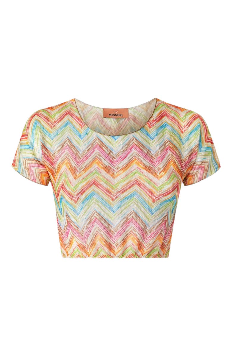 Missoni Printed Tulle Crop Top, Alternate, color, 
