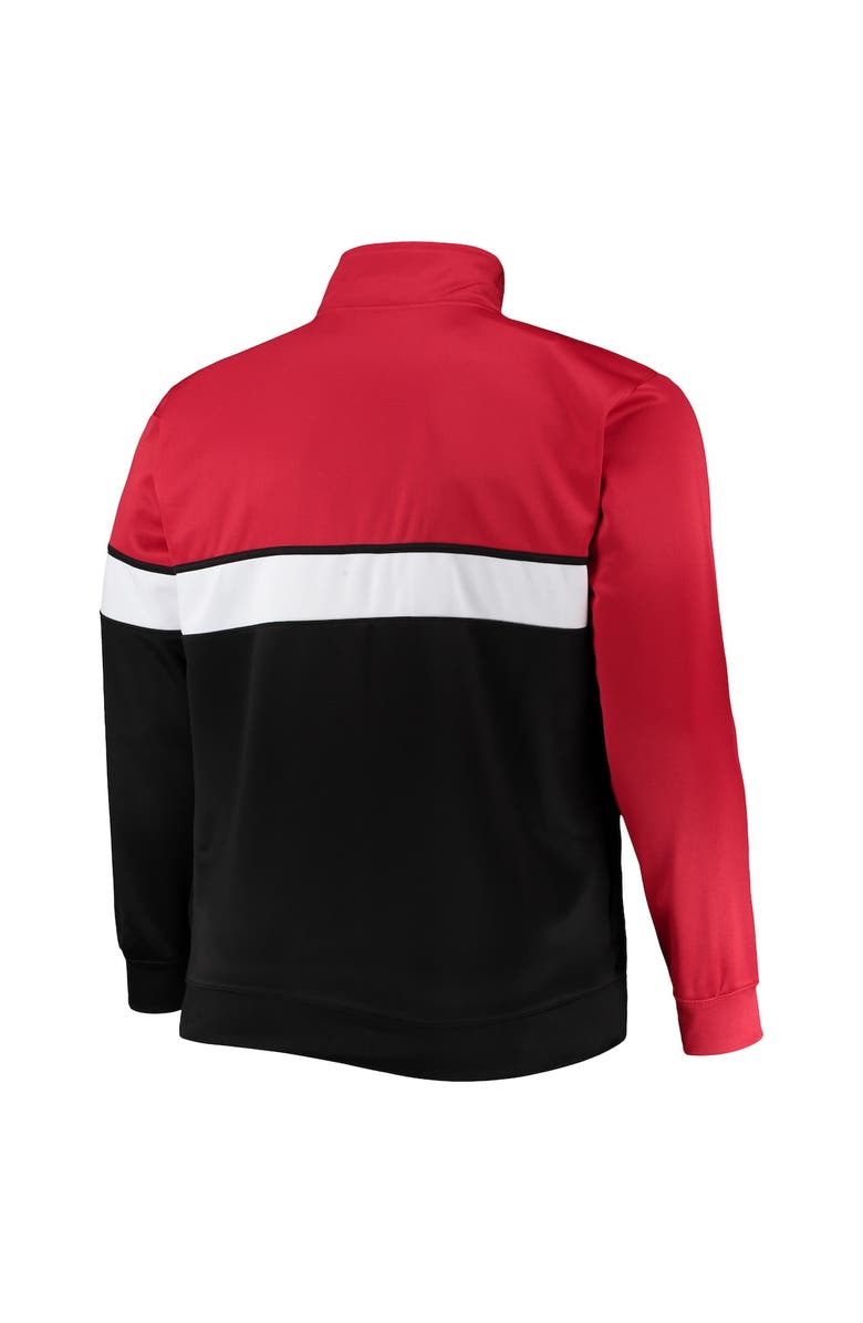 PROFILE Men's Red/Black Chicago Bulls Big & Tall Pieced Body Full-Zip Track Jacket, Alternate, color, 