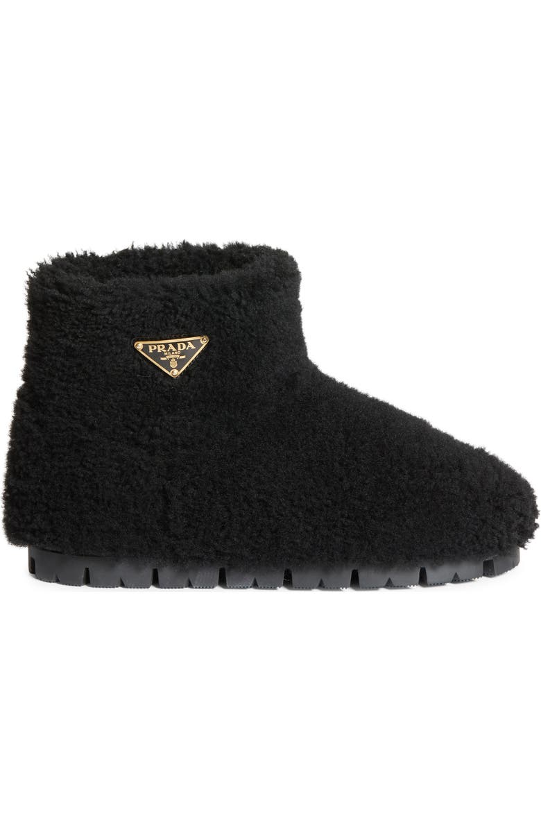 Prada Genuine Shearling Bootie, Alternate, color,