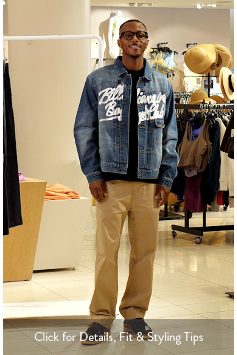 Script Logo Distressed Denim Trucker Jacket video