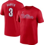 Nike Men's Nike Bryce Harper Red Philadelphia Phillies Legend Name & Number Performance T-Shirt