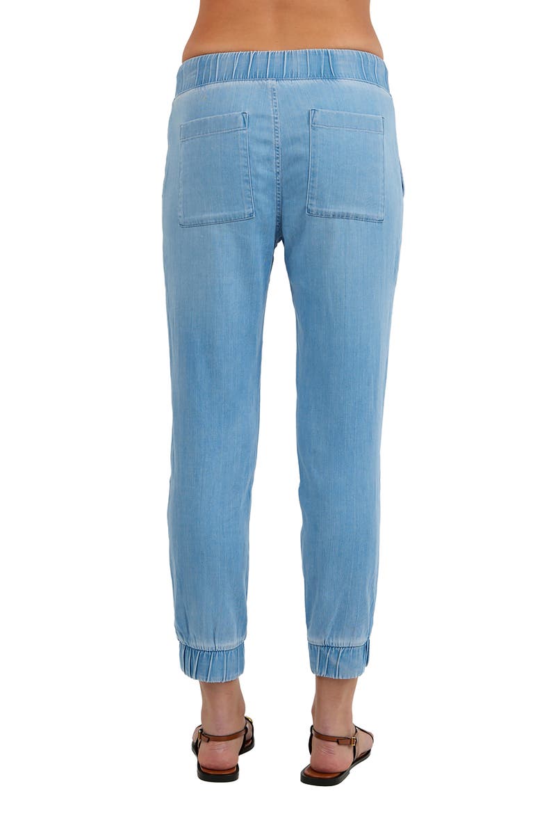 Pocket Crop Denim Joggers, Alternate, color, INDIGO LAKE WASH