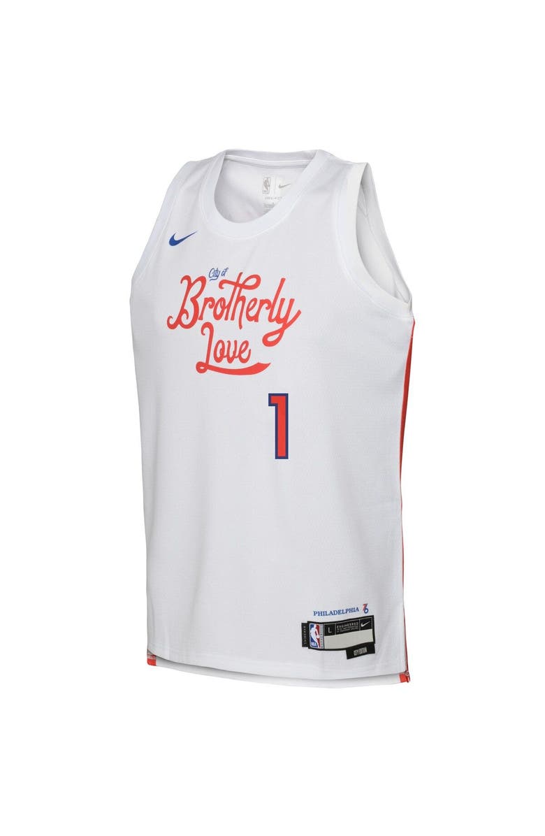 Nike Youth Nike James Harden White Philadelphia 76ers 2022/23 Swingman Jersey - City Edition, Alternate, color,