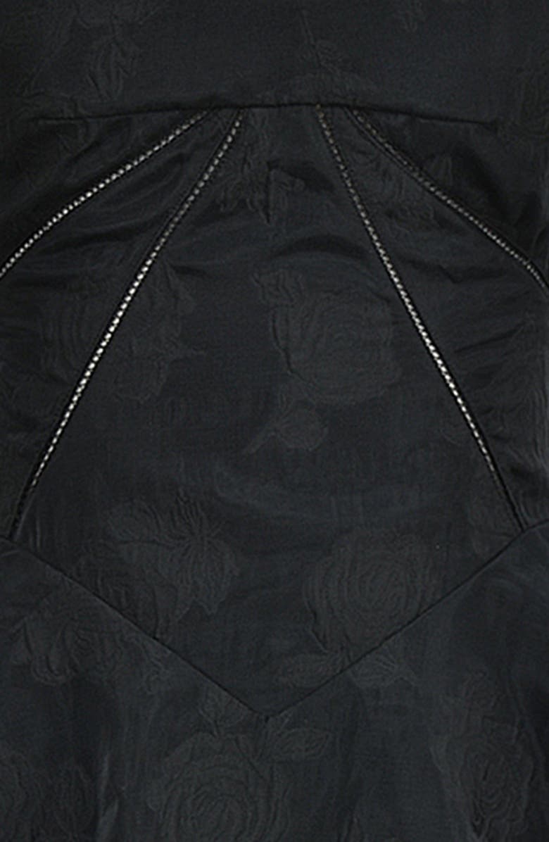 HOUSE OF CB Serenita Jacquard Fit & Flare Cocktail Minidress, Alternate, color, Black