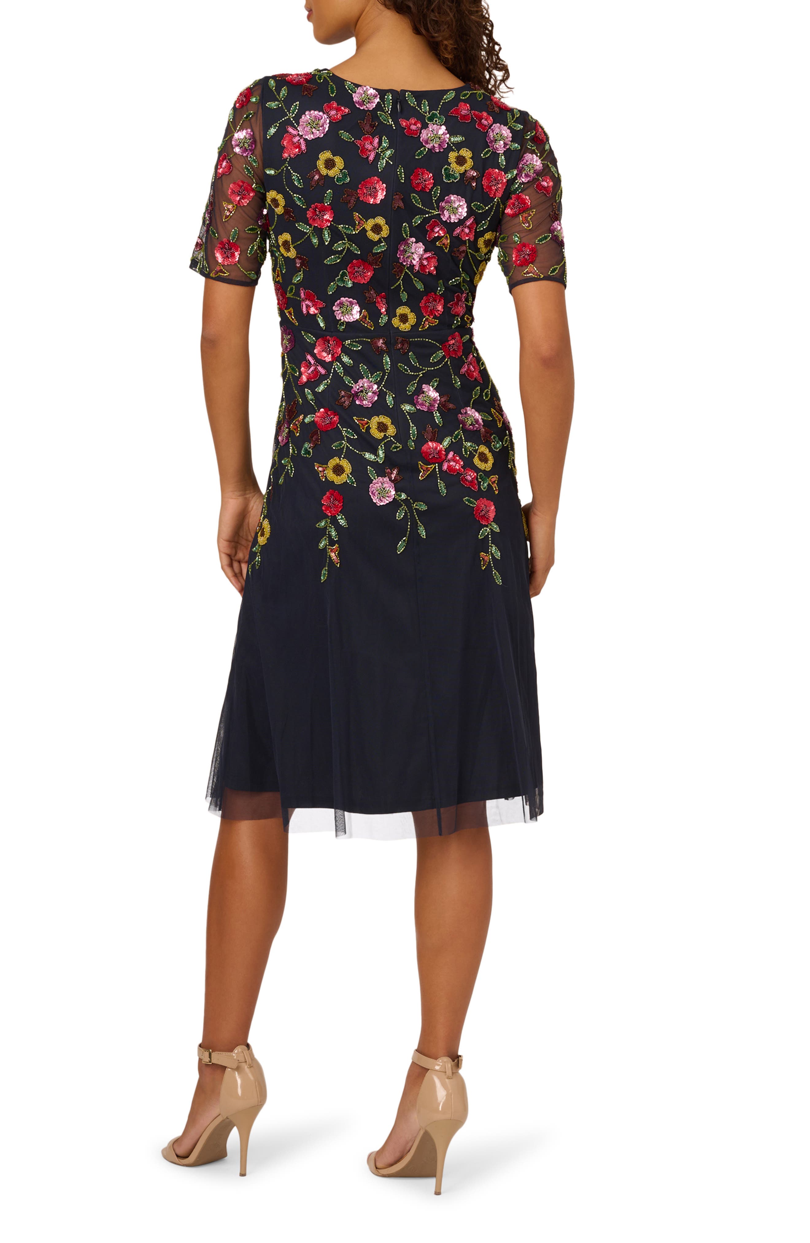 beaded mesh cocktail dress Portia & Scarlett - PS25626E