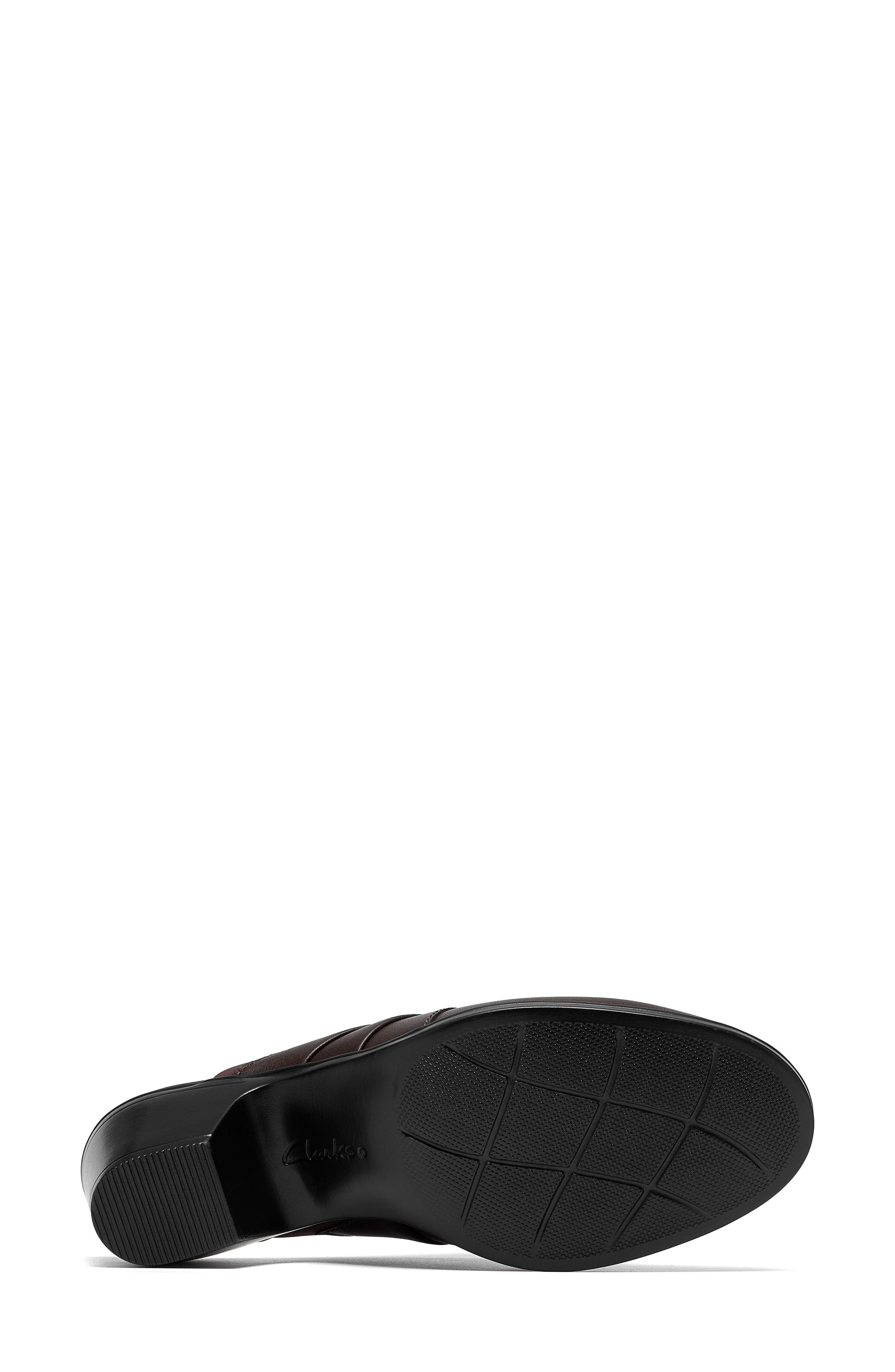 Emily 2 Eliza Leather Heeled Mule, Alternate, color, DARK BROWN LEA