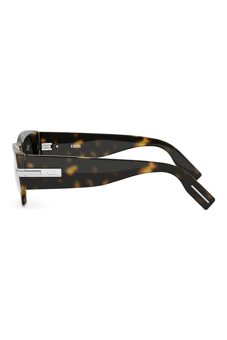 DiorBlackSuit XL S4I 52mm Square Sunglasses, Alternate, color, DARK HAVANA / GRADIENT GREEN