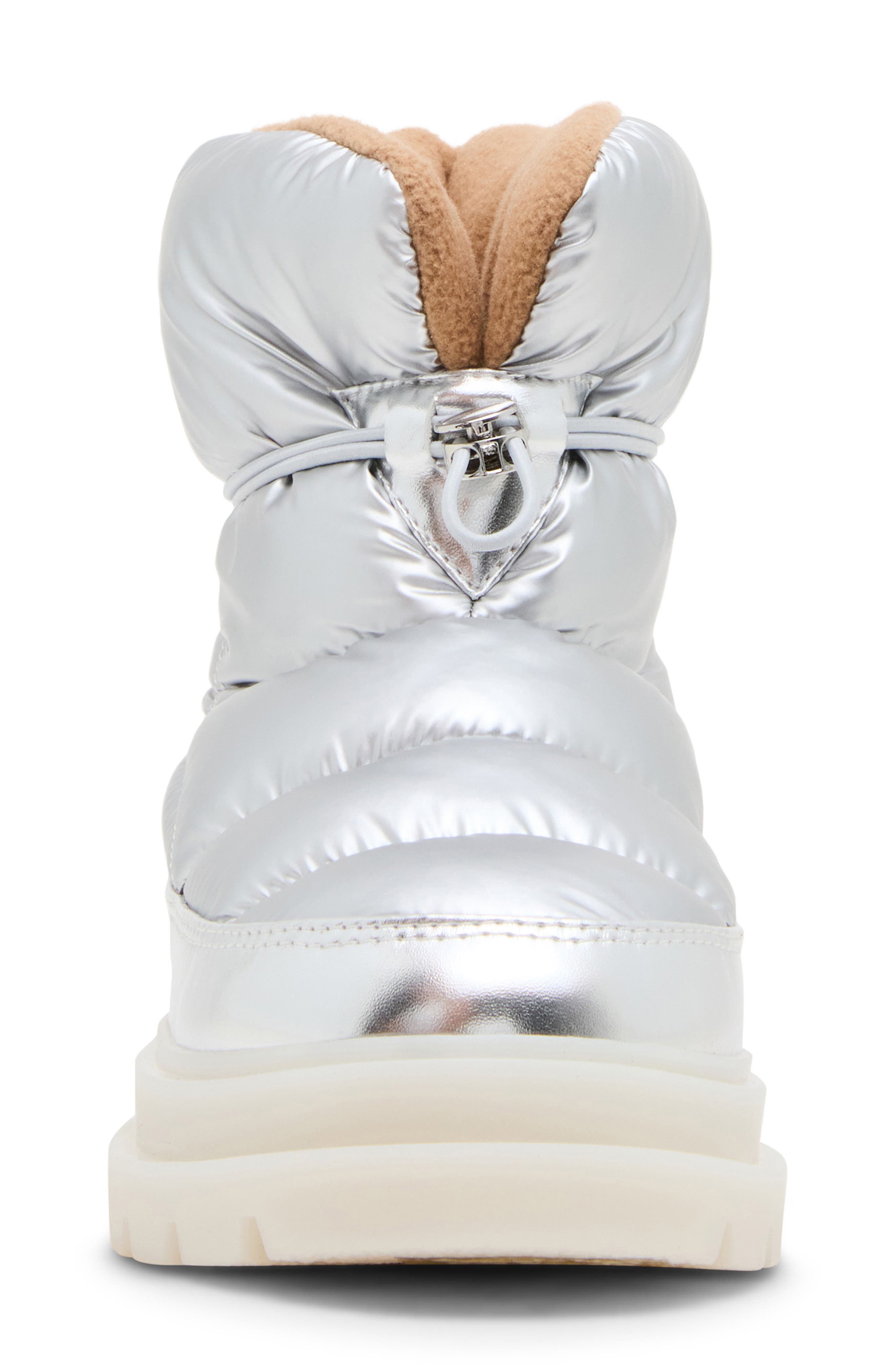 Pya Waterproof Puffer Boot, Alternate, color, SILVER NYLON/ SUEDE