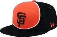 New Era Men's New Era Black/Orange San Francisco Giants Retro Split Corduroy Snapback Hat