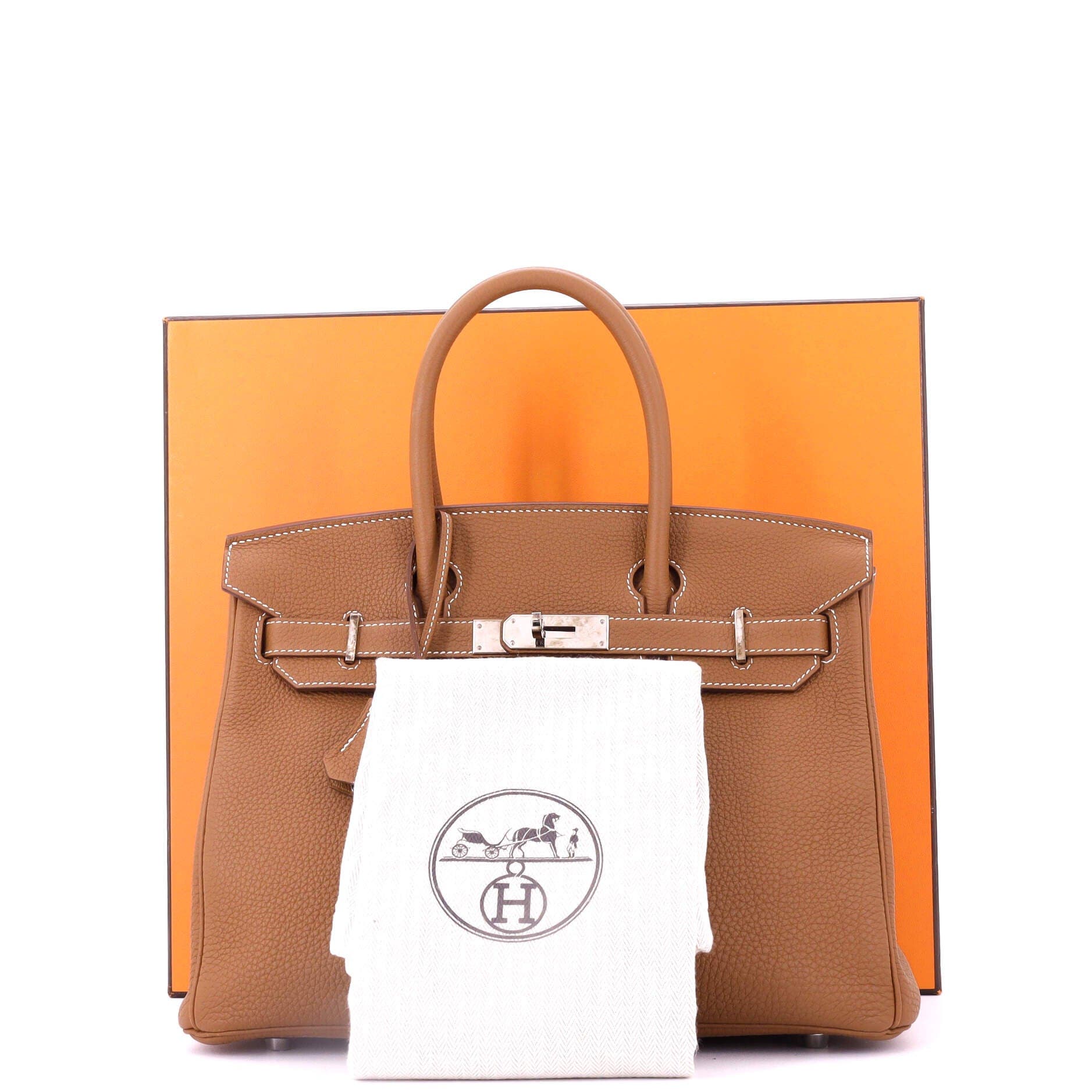 Pre-Owned Hermes Birkin Handbag Brown Togo with Palladium Hardware 30, Alternate, color, 