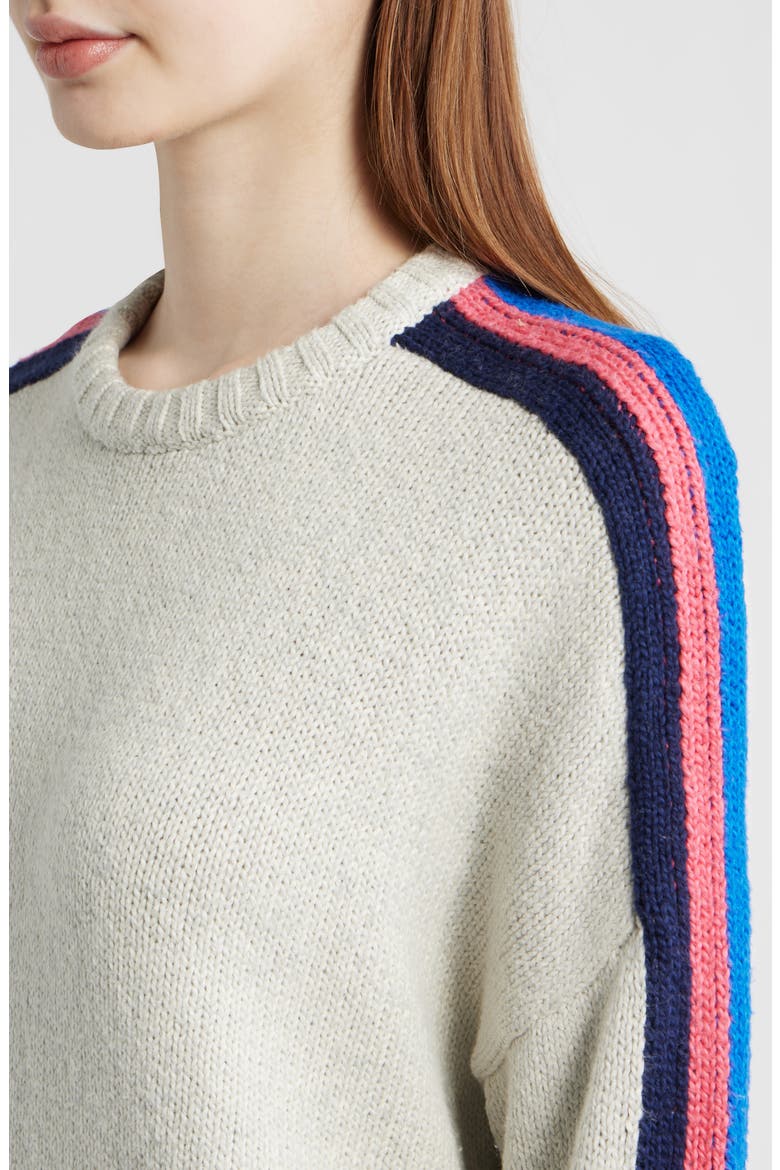 Summit Heirloom Organic Cotton Sweater, Alternate, color, ICE GREY HEATHER STRIPE