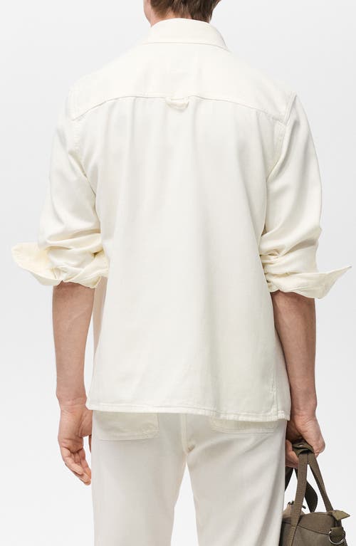 Mango Men's Lyocell Regular-fit Overshirt In Off White