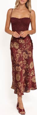 Petal & Pup Shakira Mixed Media Floral Midi Dress
