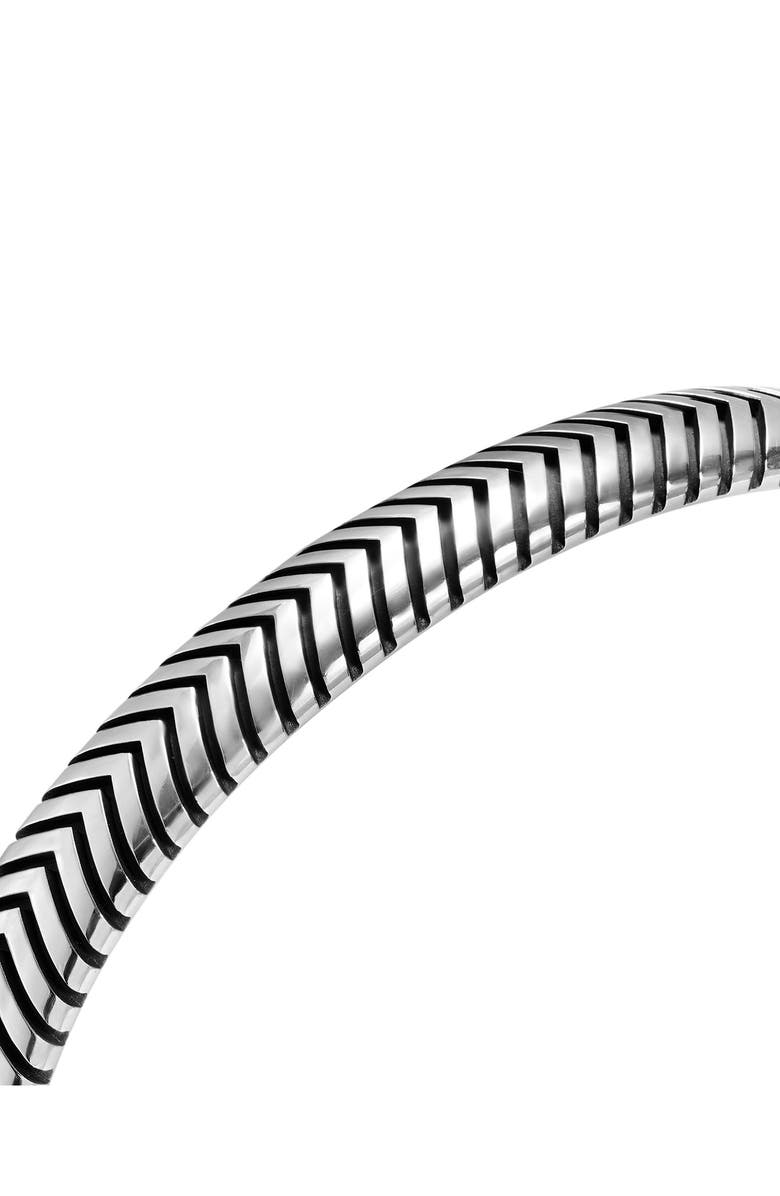 David Yurman Chevron Cuff Bracelet in Sterling Silver, Alternate, color, Silver