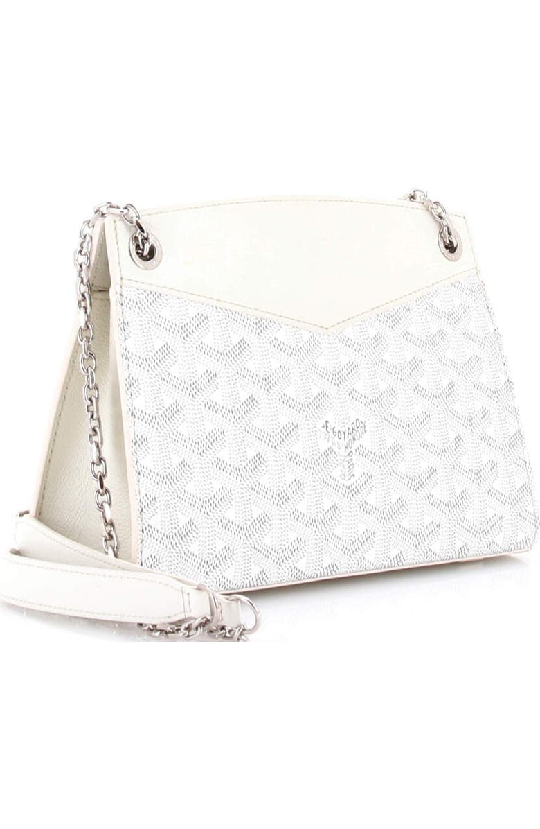 Pre-Owned Goyard Structured Rouette Chain Shoulder Bag Coated Canvas Mini, Alternate, color, White