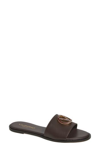 Valentino By Mario Valentino Bugola Slide Sandal In Brown