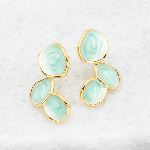 Hope Echo Earrings in Mint