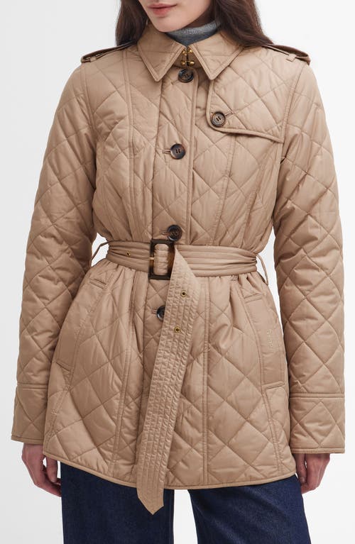 Barbour Tummel Quilted Jacket In Honey/muted Cabernet