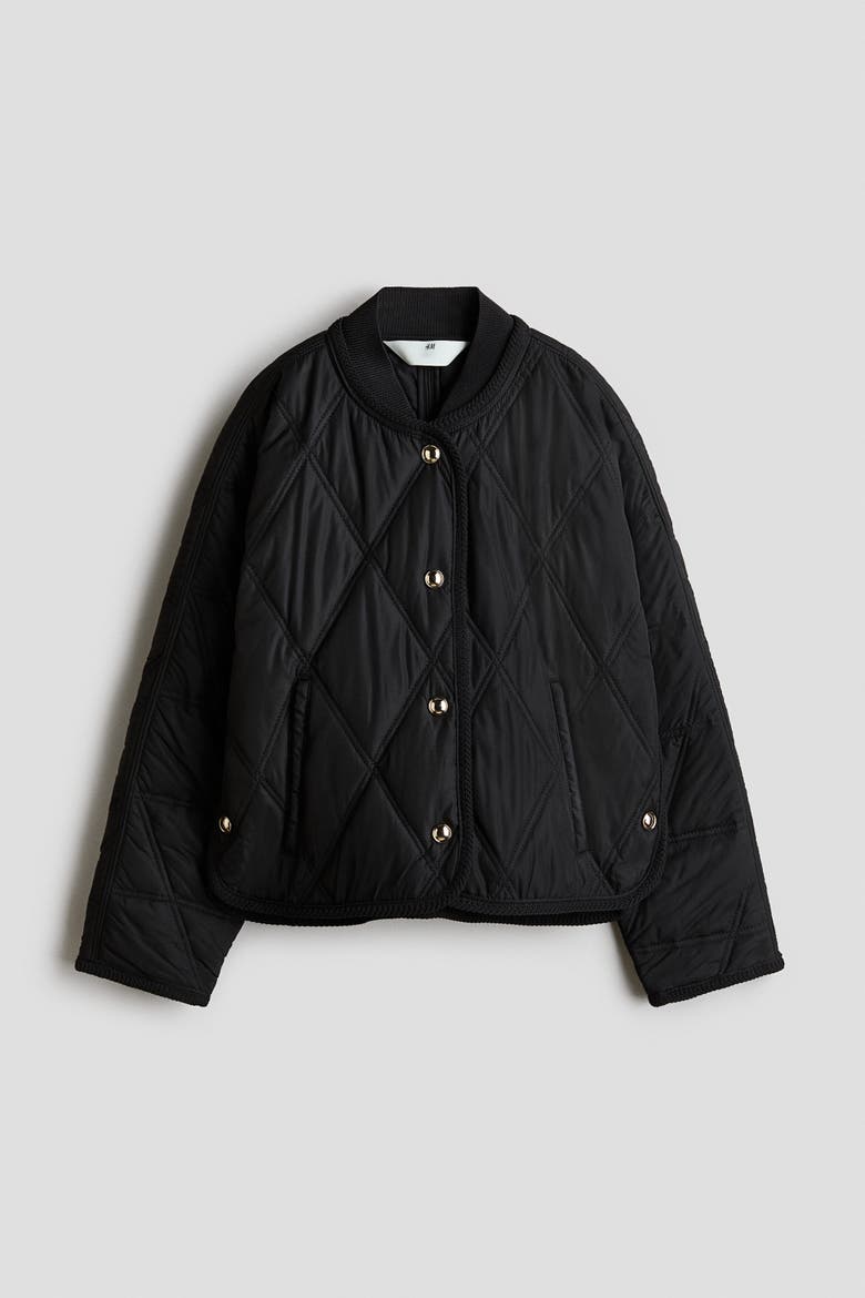 Quilted Jacket, Main, color, Black