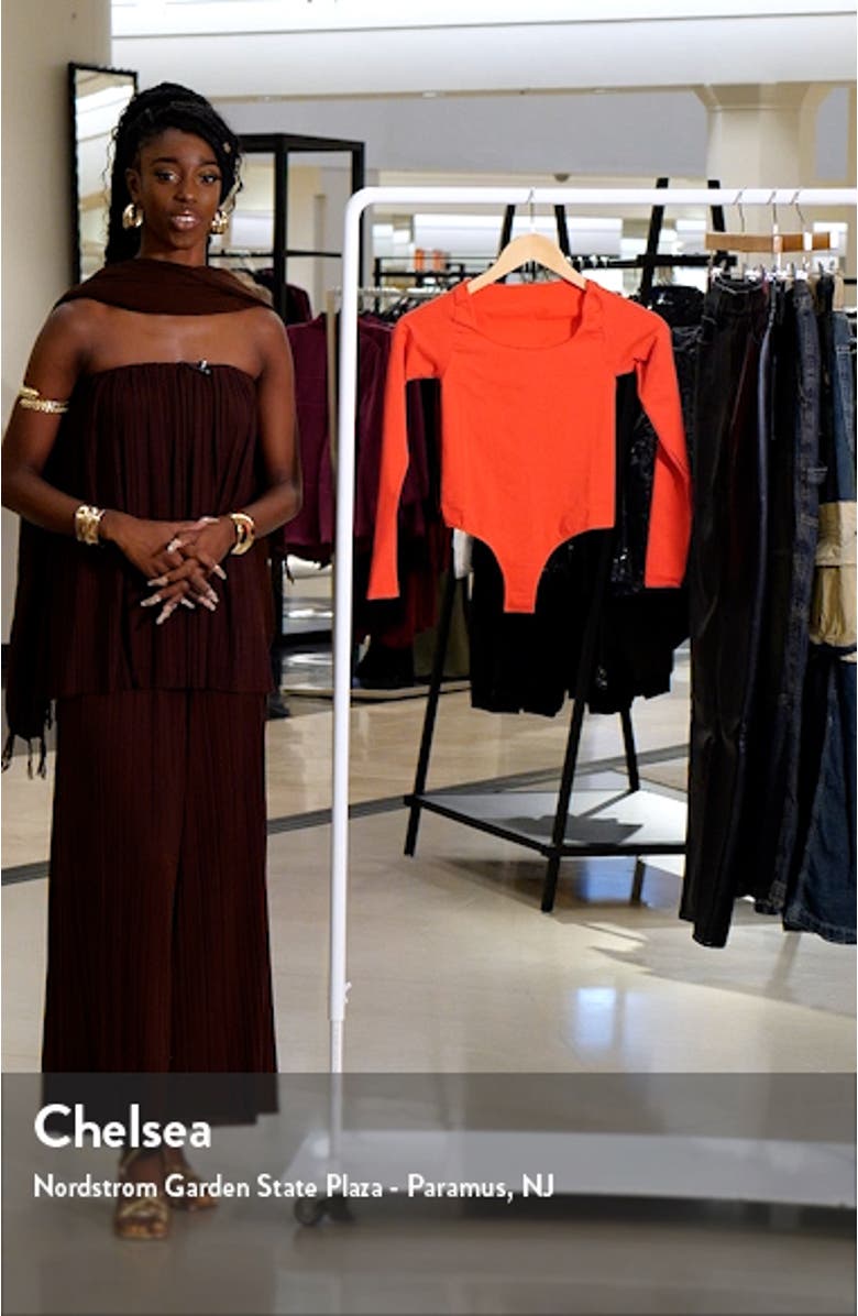 Essential Bodysuits Long Sleeve Scoop Neck Bodysuit, sales video thumbnail