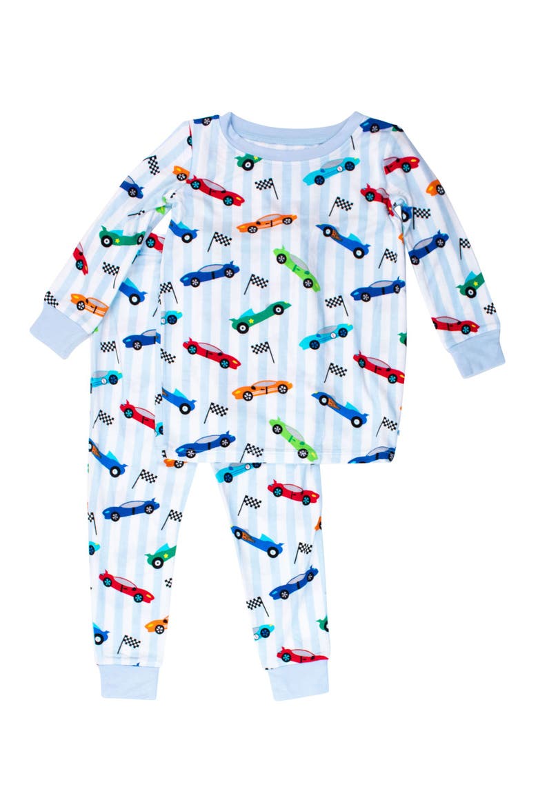 SoftSnooze Boys Long Sleeve Pajama Set, Main, color, Let's Roll