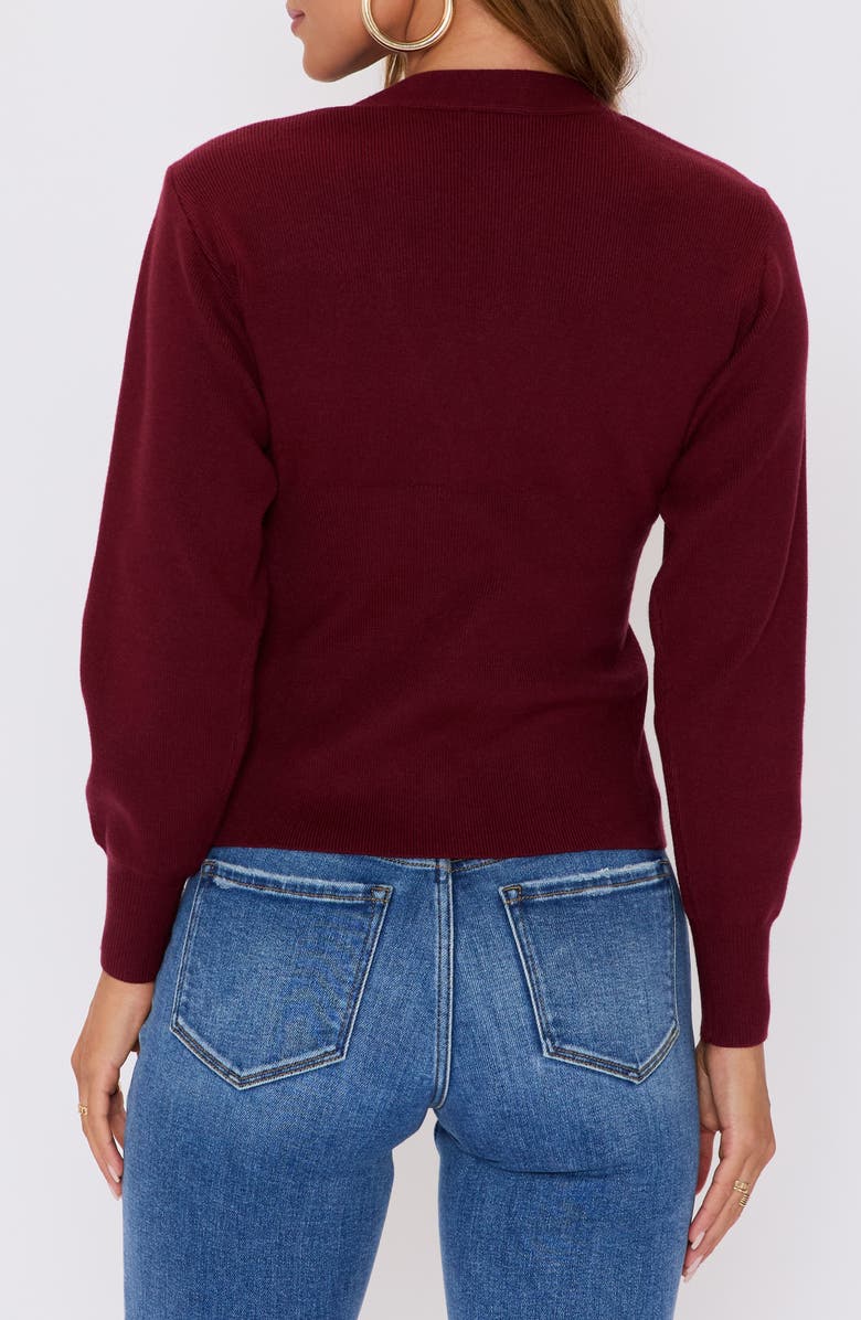 VICI Collection Sonoma Hammered Button Statement Cardigan, Alternate, color, Wine