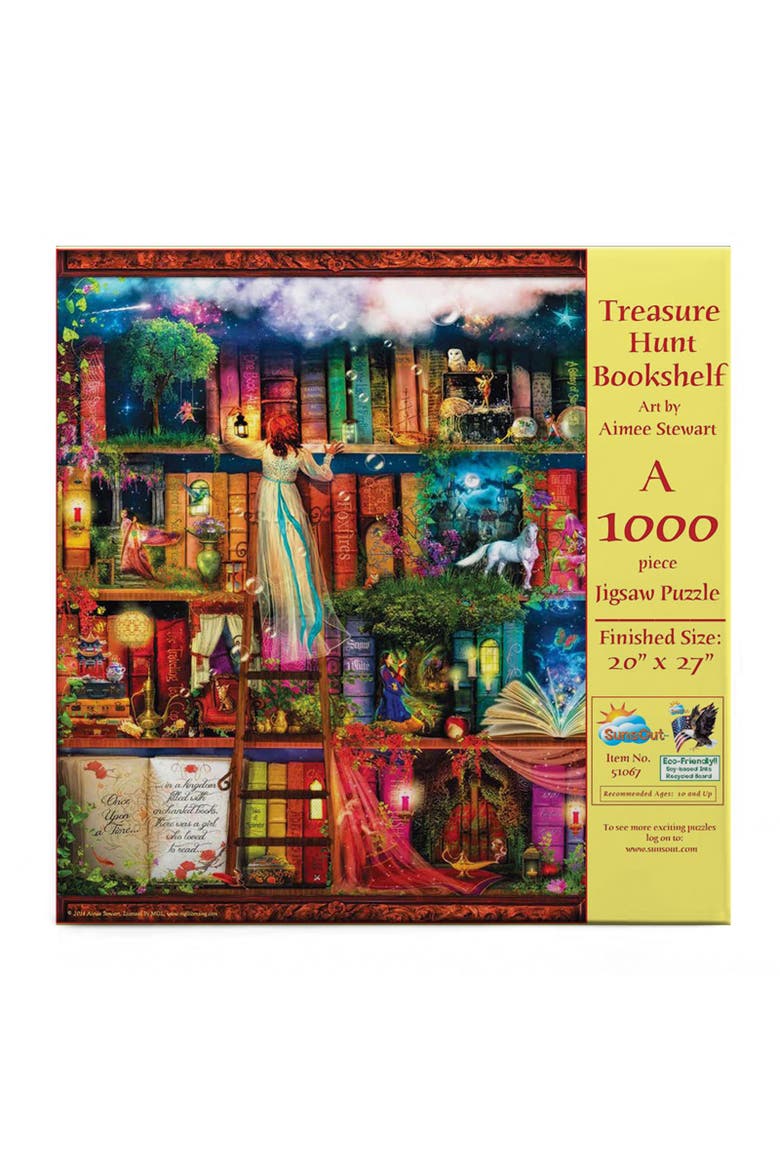 Treasure Hunt Bookshelf 1000 piece Jigsaw Puzzle for Adults, Alternate, color, Multicolor
