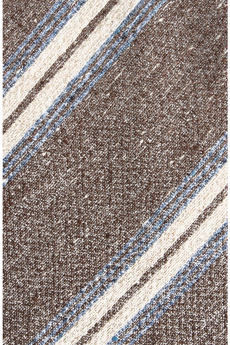 Stripe Textured Silk Tie, Alternate, color, CHOCOLATE