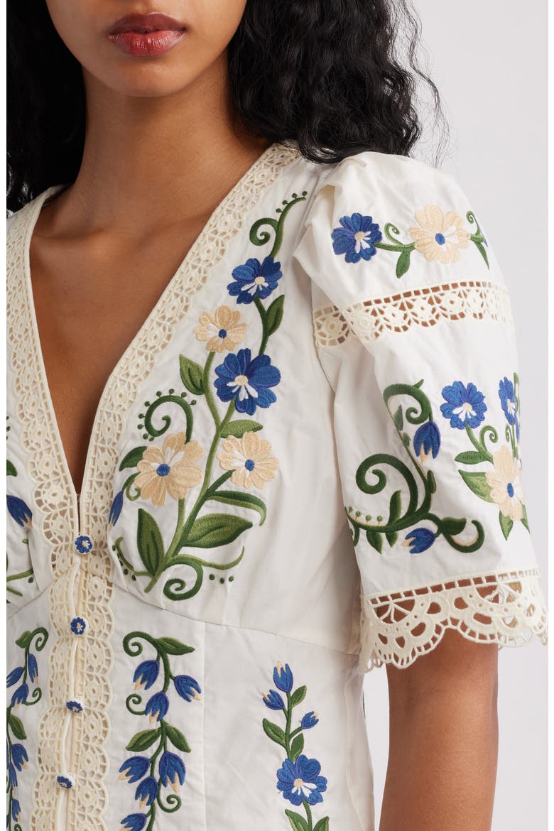 Countryside Land Embroidered Eyelet Cotton Top, Alternate, color, OFF-WHITE