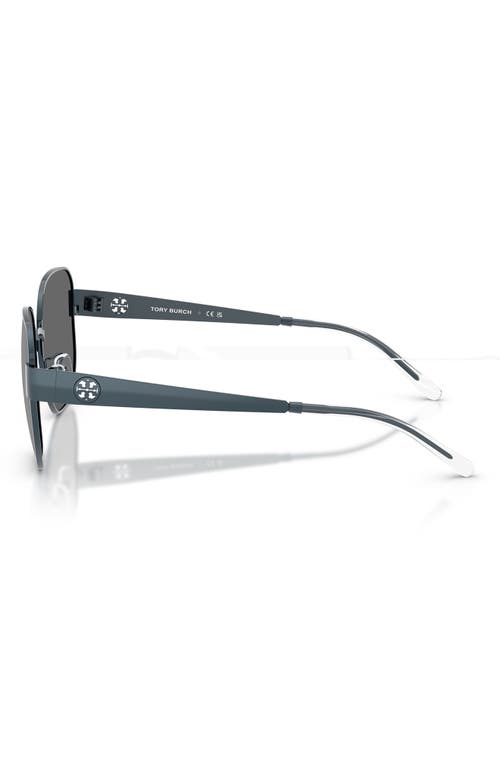 Tory Burch 56mm Irregular Sunglasses In Gray