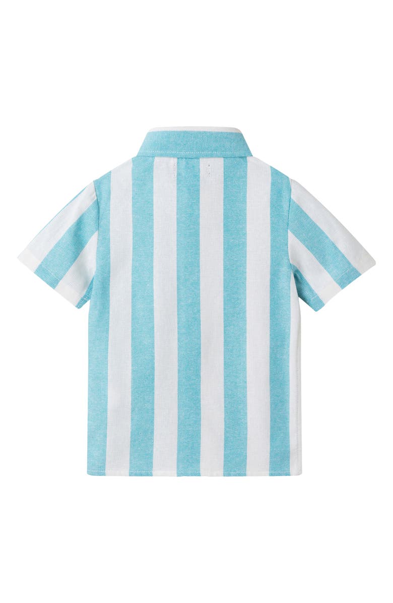 Andy & Evan Oxford Cotton Button-Up Shirt & Shorts, Alternate, color, Green