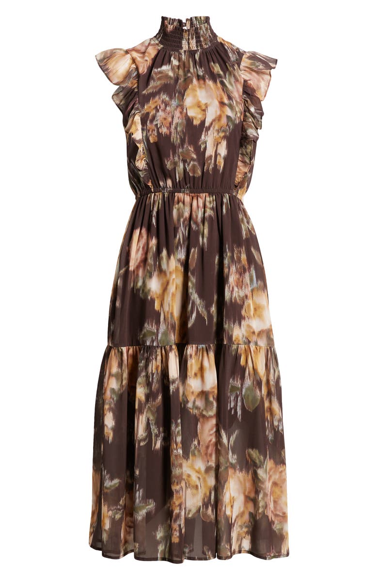 Steve Madden Anna Floral Chiffon Dress, Alternate, color, 