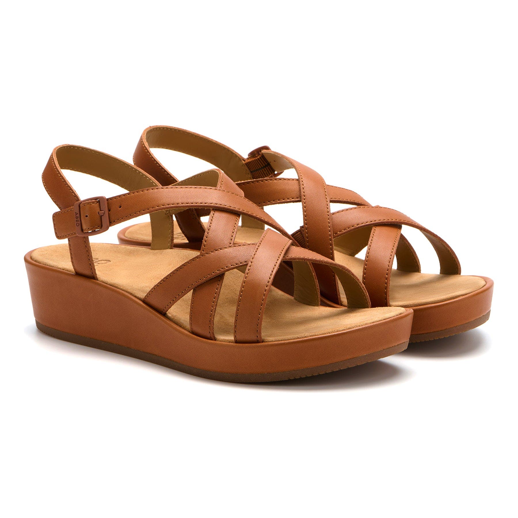 Soleil Cross Sandal, Alternate, color, Pecan