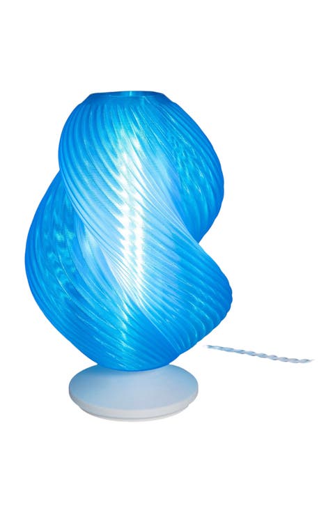 Gema 13.5" Mid-Century Coastal Plant-Based PLA 3D Printed Dimmable LED Table Lamp