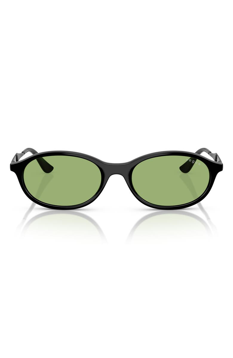 VOGUE 52mm Oval Sunglasses, Main, color, Black/ Green