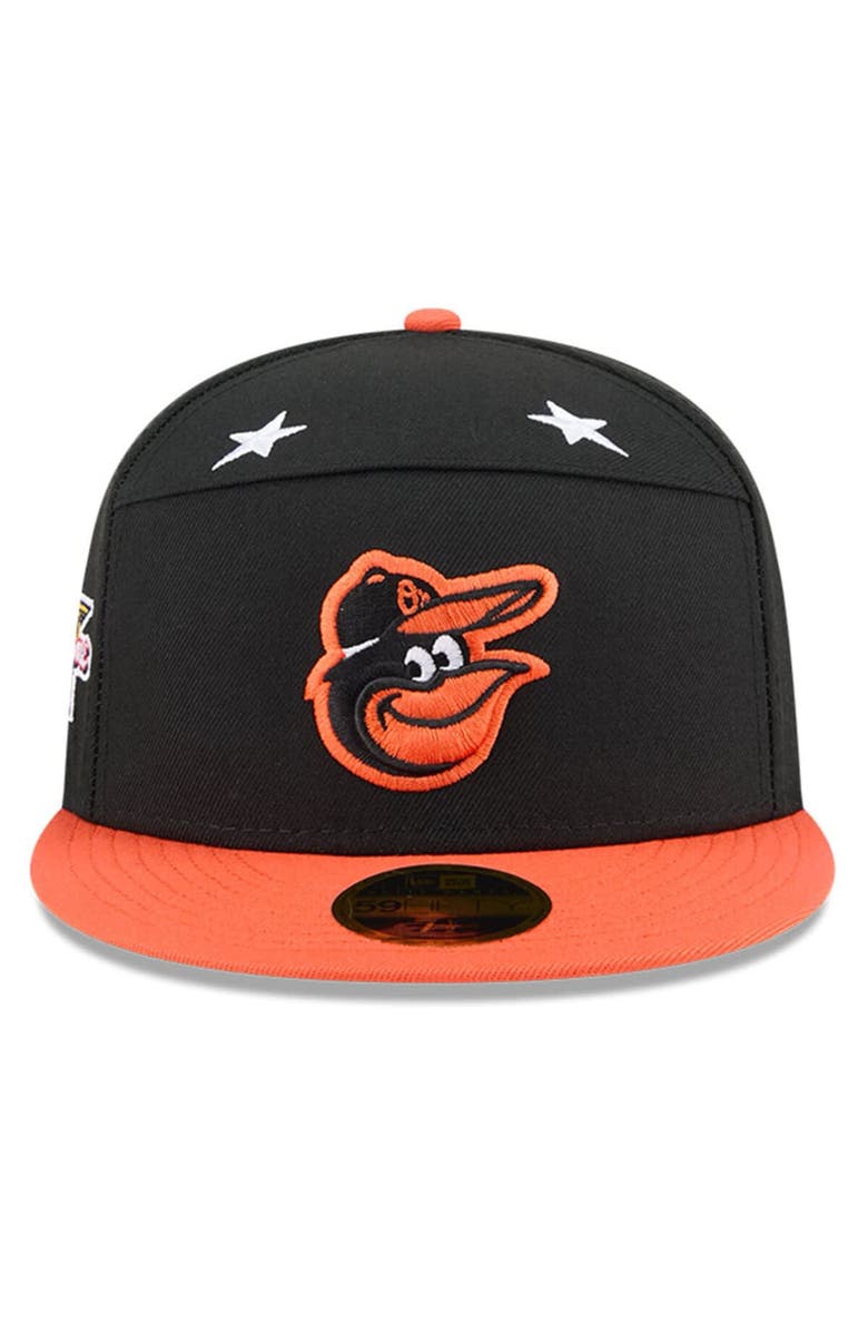 New Era Men's New Era Black/Orange  Baltimore Orioles 2025 MLB All-Star Game Side Patch 59FIFTY Fitted Hat, Alternate, color, Black
