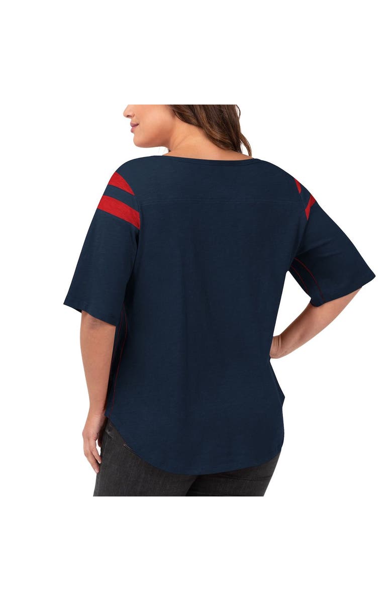 G-III 4HER BY CARL BANKS Women's G-III 4Her by Carl Banks Navy New England Patriots Plus Size Linebacker T-Shirt, Alternate, color, Navy