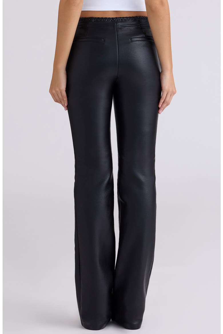 Adara Faux Leather Pants, Alternate, color, BLACK