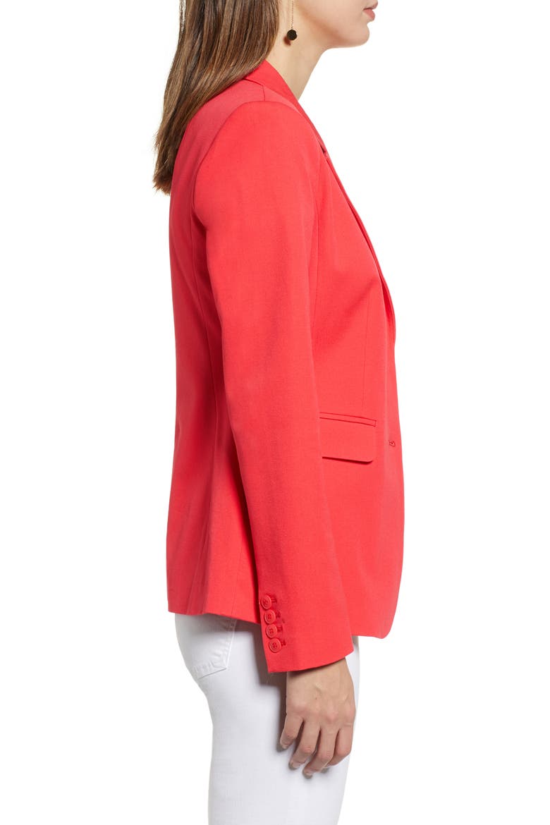 Stretch Cotton Twill Blazer, Alternate, color, RED BITTERSWEET