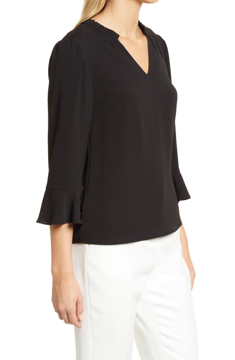CeCe Ruffle Cuff Crepe Top, Alternate, color, 