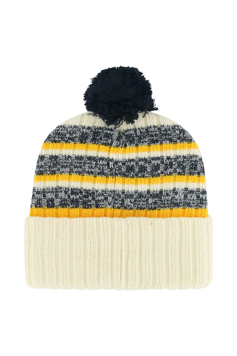 Men's '47 Cream Nashville Predators Tavern Cuffed Knit Hat with Pom, Alternate, color, Cream