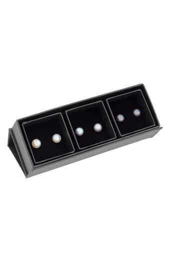SPLENDID PEARLS Set of 3 Freshwater Pearl Stud Earrings