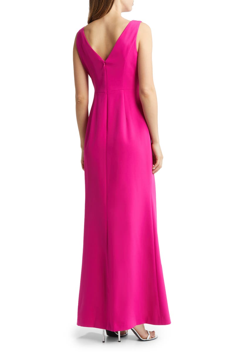 Eliza J Ruffle Front Gown, Alternate, color, Fuchsia