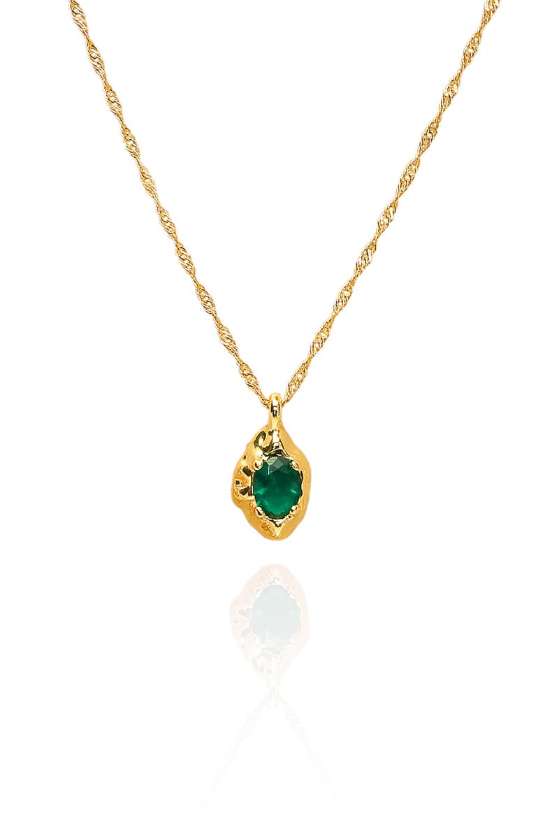 Molten Pendant Necklace, Main, color, Gold