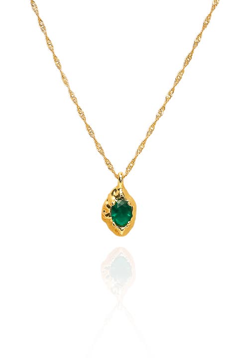 Emerald Green Pendant Necklace