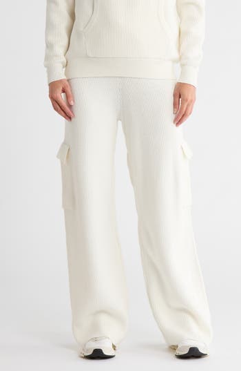 Yogalicious Serenity Sundown Knit Cargo Pants In Neutral