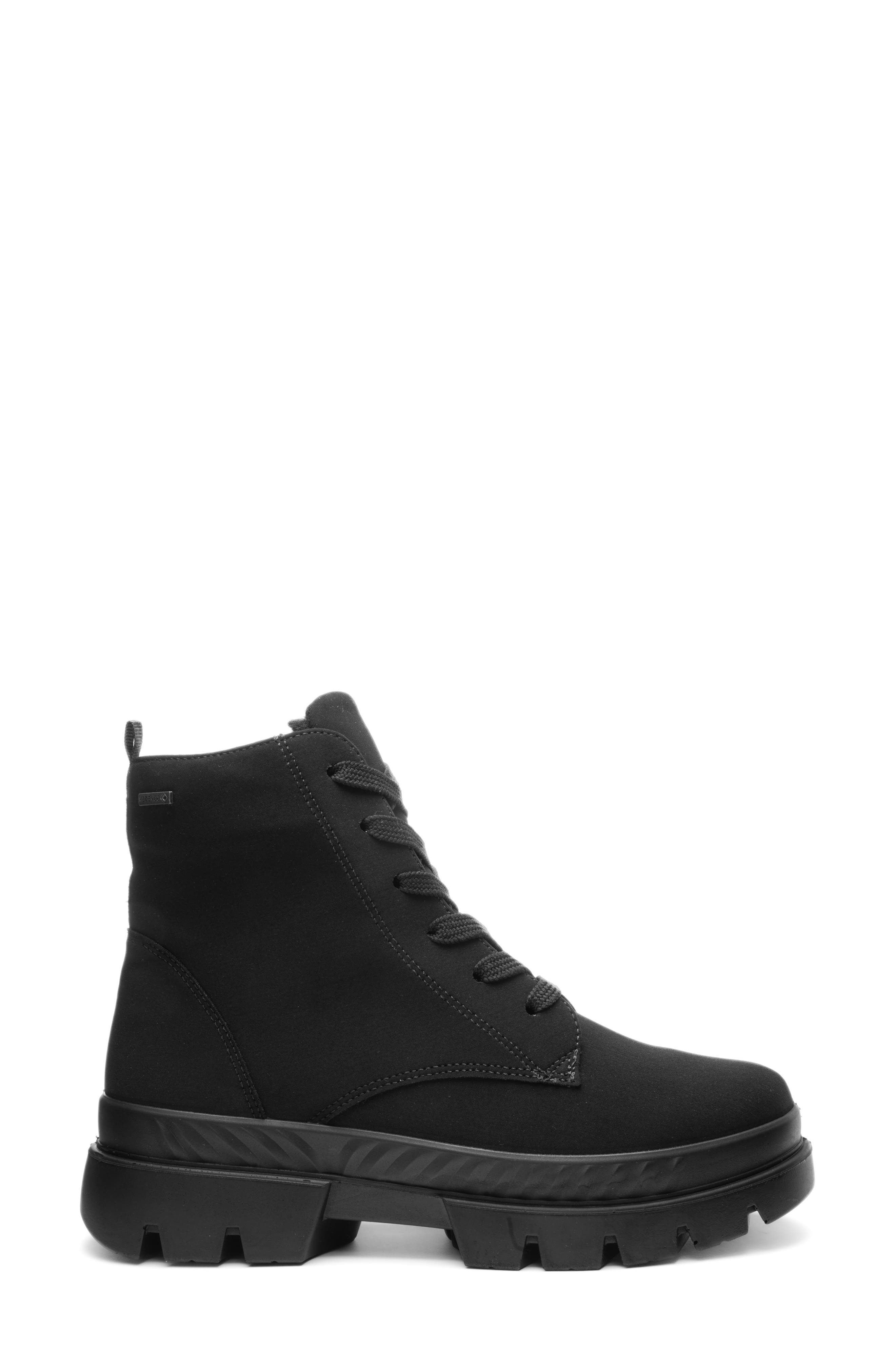 ara Montivale Waterproof Lace-Up Boot, Alternate, color, Black