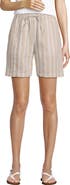Lands' End Linen High Rise Pull On 7" Shorts