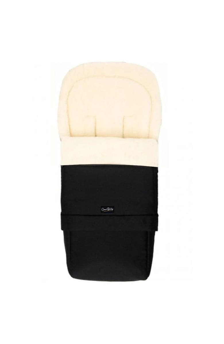 Cover Baby LLC Scandinavian Organic Wool Adjustable Footmuff, Main, color, Black